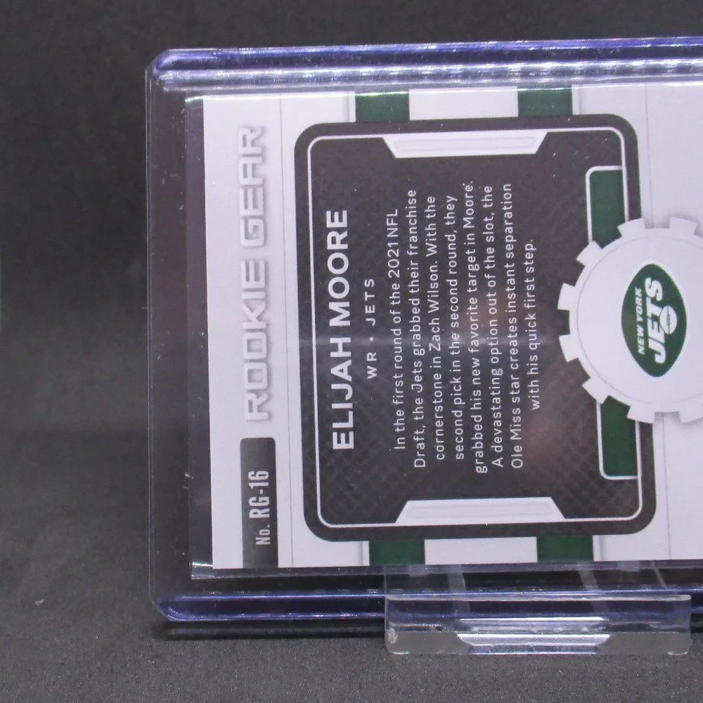 Elijah Moore 2021 Panini Prizm Football Rookie Gear Neon Green Pulsar #RG-16